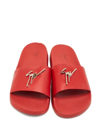Pre-owned Giuseppe Zanotti Logo-detail Sandals In Red