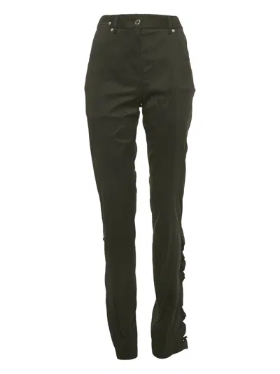 Pre-owned Louis Vuitton Crepe Ruffle Trousers In Black