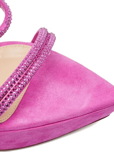 Pre-owned Gianvito Rossi Cannes Suede Sandals In Pink