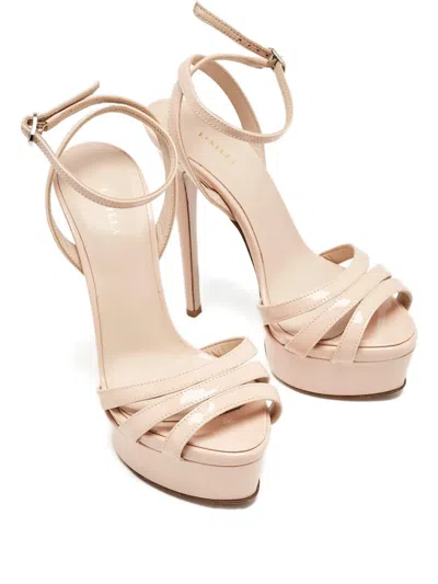 Pre-owned Le Silla Platform Strap Sandals In Neutral