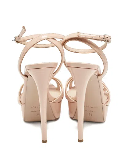 Pre-owned Le Silla Platform Strap Sandals In Neutral