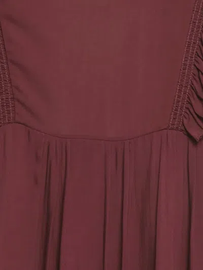 Pre-owned Zadig & Voltaire Rousseau Ruffled Dress In Red