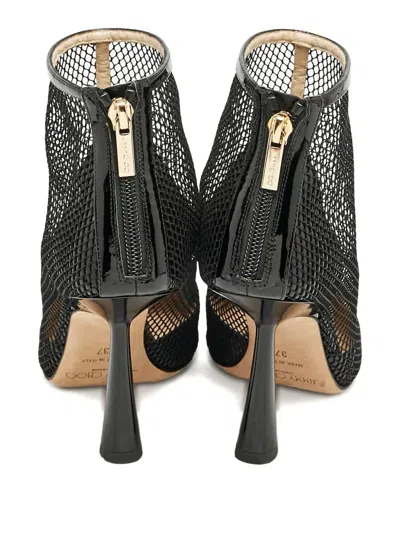 Pre-owned Jimmy Choo Kix Patent-leather Boots In Black