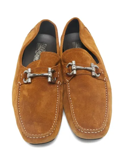 Pre-owned Ferragamo Parigi Loafers In Brown