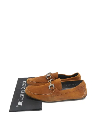 Pre-owned Ferragamo Parigi Loafers In Brown