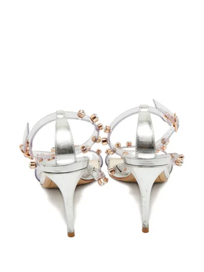 Pre-owned Sophia Webster Crystal-embellished Heeled Sandals In White