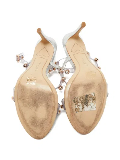 Pre-owned Sophia Webster Crystal-embellished Heeled Sandals In White