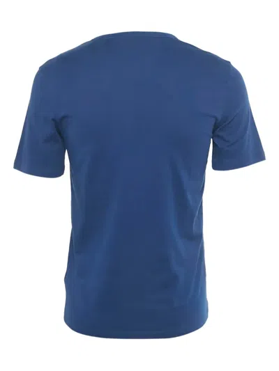 Pre-owned Boss Green Hugo Boss M Logo Cotton T-shirt In Blue