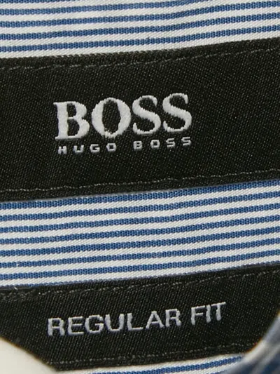 Pre-owned Hugo Boss Check Cotton Shirt In Blue