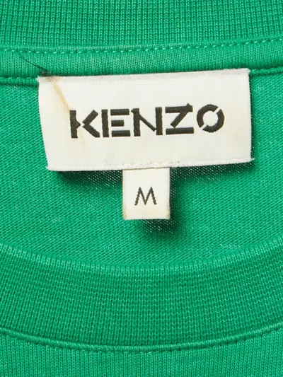 Pre-owned Kenzo Lion-embroidered T-shirt In Green