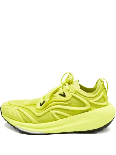Pre-owned Stella Mccartney X Adidas Ultra Boost 23 Shock Slime Lace-up Sneakers In Yellow