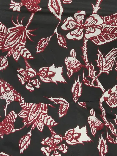 Pre-owned Isabel Marant Vintage Floral-print One-shoulder Mini Dress In Black