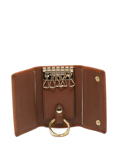 Pre-owned Burberry Haymarket-check Wallet In Neutral