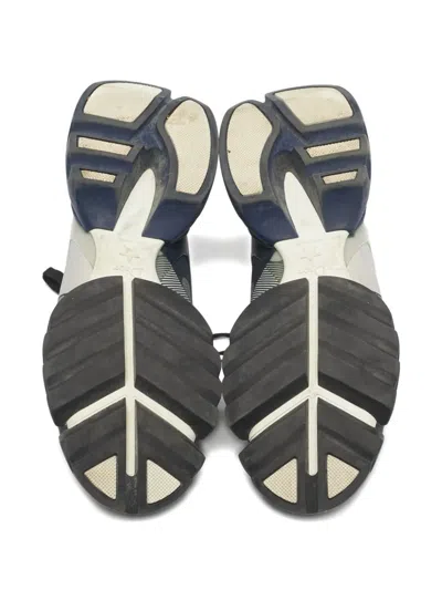 Pre-owned Dior D-connect Lace-up Sneakers In Neutral