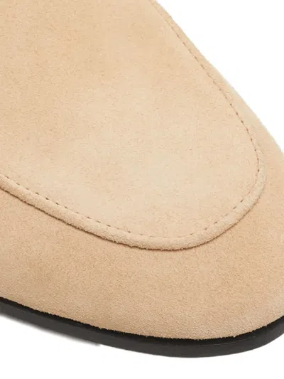 Pre-owned Gucci Jordaan Suede Loafers In Pink