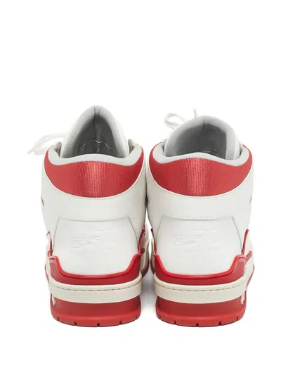 Pre-owned Louis Vuitton Lv Leather Sneakers In White