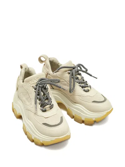 Pre-owned Prada 1210283 Suede Trainers In Neutral