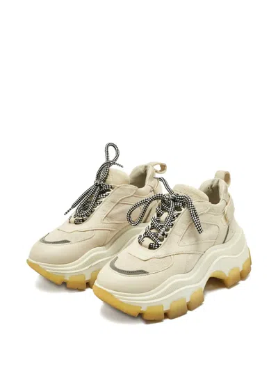 Pre-owned Prada 1210283 Suede Trainers In Neutral