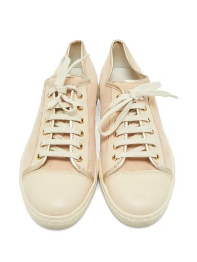 Pre-owned Tod's Leather Suede Lace-up Shoes In Neutral