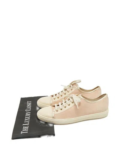 Pre-owned Tod's Leather Suede Lace-up Shoes In Neutral