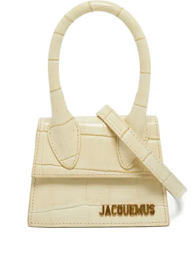 Pre-owned Jacquemus Embossed Leather Tote Bag In Neutral