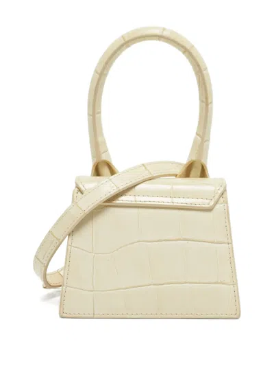 Pre-owned Jacquemus Embossed Leather Tote Bag In Neutral