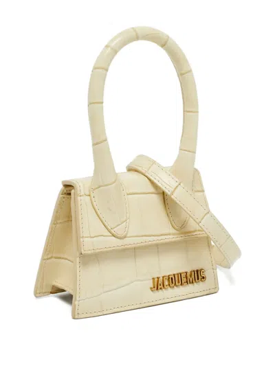 Pre-owned Jacquemus Embossed Leather Tote Bag In Neutral
