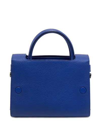 Pre-owned Dior 2016 Mini Ever Leather Tote Bag In Blue