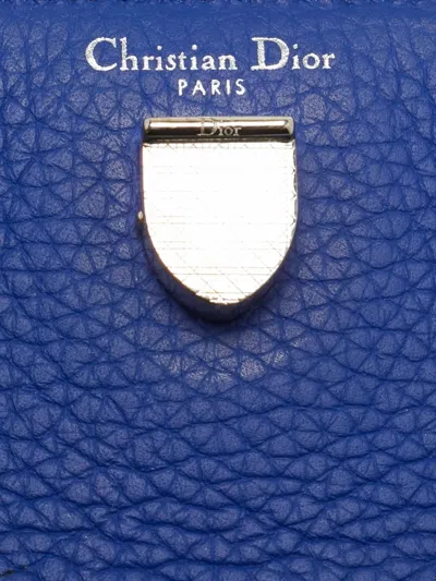 Pre-owned Dior 2016 Mini Ever Leather Tote Bag In Blue