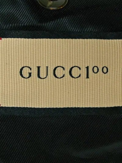 Pre-owned Gucci Lettering Zip Jacket In Blue