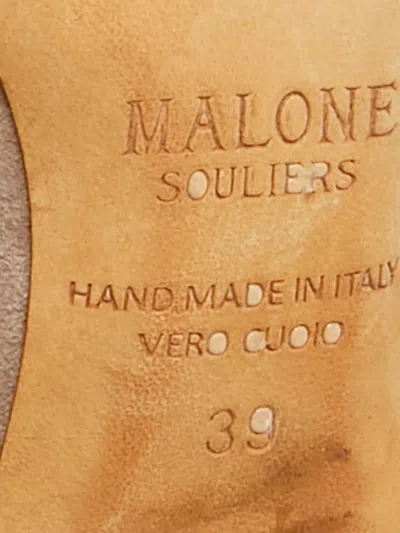 Pre-owned Malone Souliers Robyn Suede Ankle-strap Pumps In Neutral