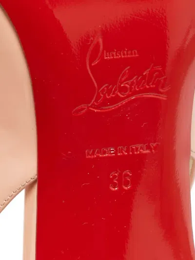 Pre-owned Christian Louboutin Spike-embellished Pointed-toe Slingback Pumps In Pink