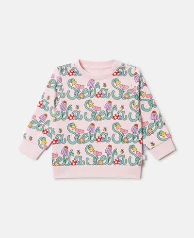 Stella Mccartney Stella Vine Print Sweatshirt In Pink