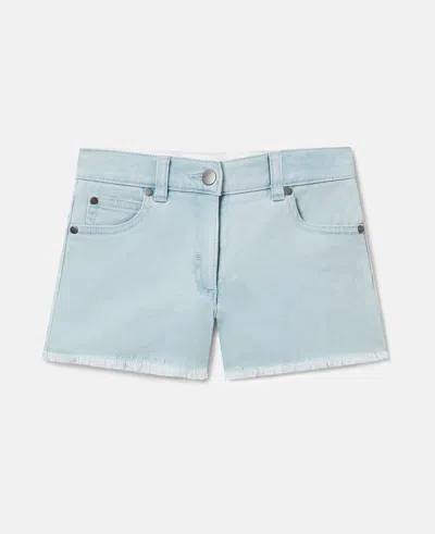 Stella Mccartney Straight-leg Denim Shorts In Blue