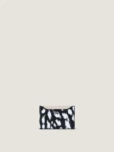 Givenchy Day Card Holder In Leather With Animal Print In Multi