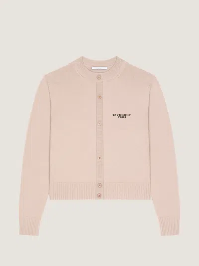Givenchy Cropped Cardigan In Wool And Cashmere In Neutral