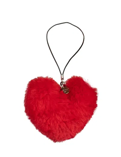 Wildflower Fuzzy Heart W/ Wf Charm Red