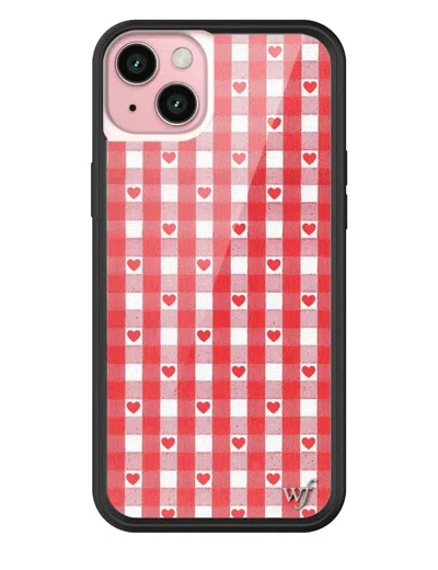 Wildflower Gingham Hearts Red Iphone Case In Red