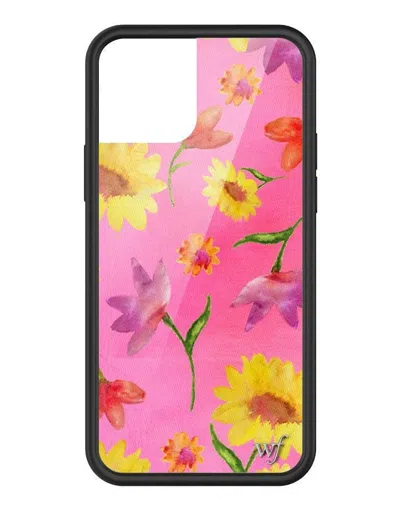 Wildflower Sunflower Spring Floral Iphone Case In Pink