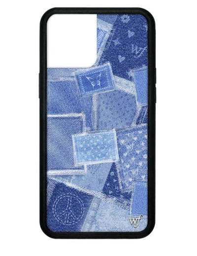 Wildflower Vintage Denim Iphone Case In Blue