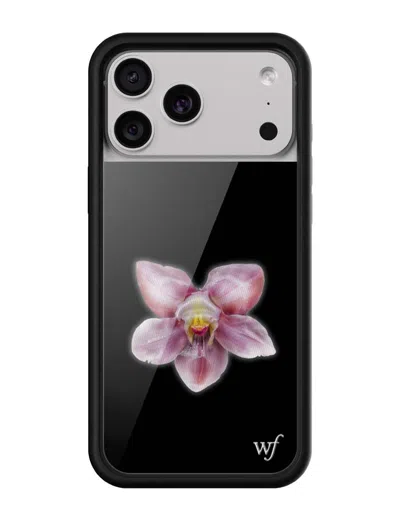 Wildflower Orchid Black Iphone Case
