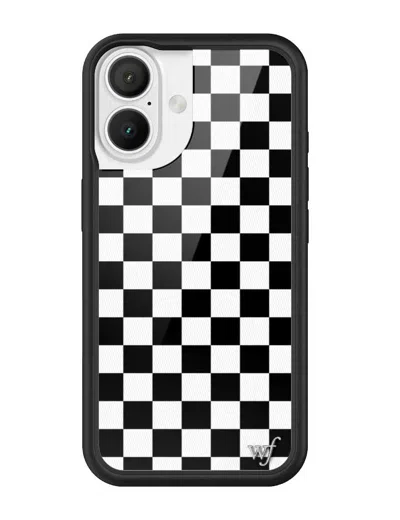 Wildflower Checkers Black Iphone Case