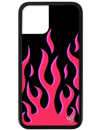 Wildflower Flames Red Iphone Case In Black