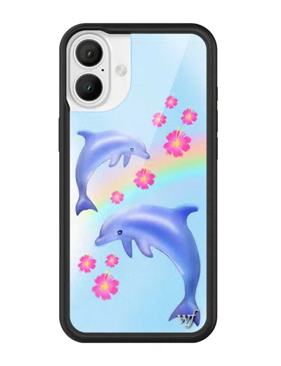 Wildflower Dolphin Love Iphone Case In Blue