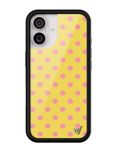 Wildflower Polka Dot Yellow And Pink Iphone Case