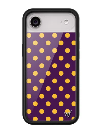 Wildflower Polka Dot Purple And Yellow Iphone Case