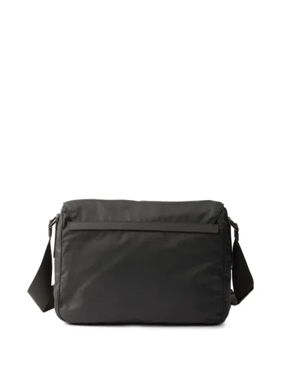 Prada Logo-detail Cross Body Bag In Gray