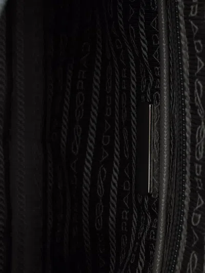 Prada Logo-detail Cross Body Bag In Gray