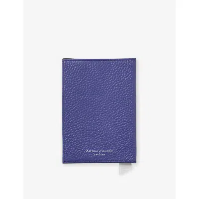 Aspinal Of London Cobaltblue Plain Leather Passport Cover In Blue
