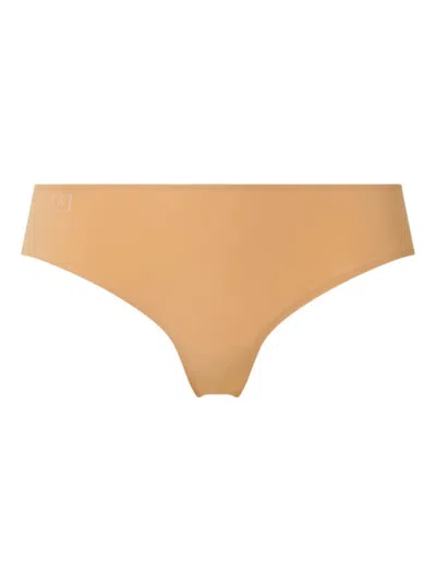 Wolford Pure Brazilian Seamless Thong In Brown